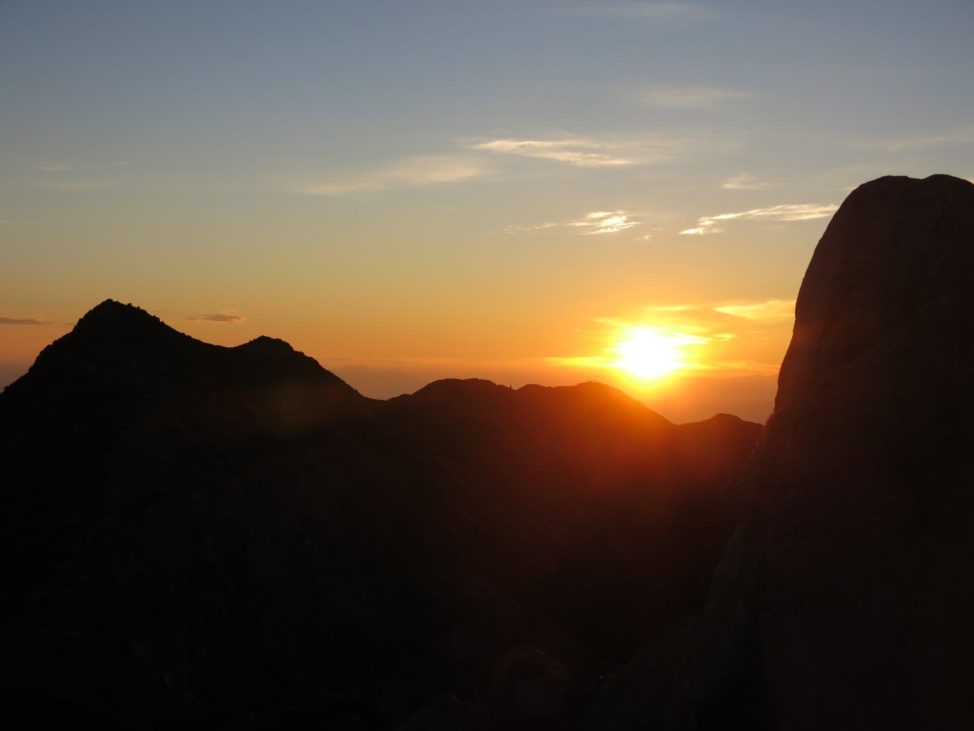 8/29-30　山の講習会中級編で木曽駒ケ岳・宝剣岳・三ノ沢岳に行ってきました（2日目）