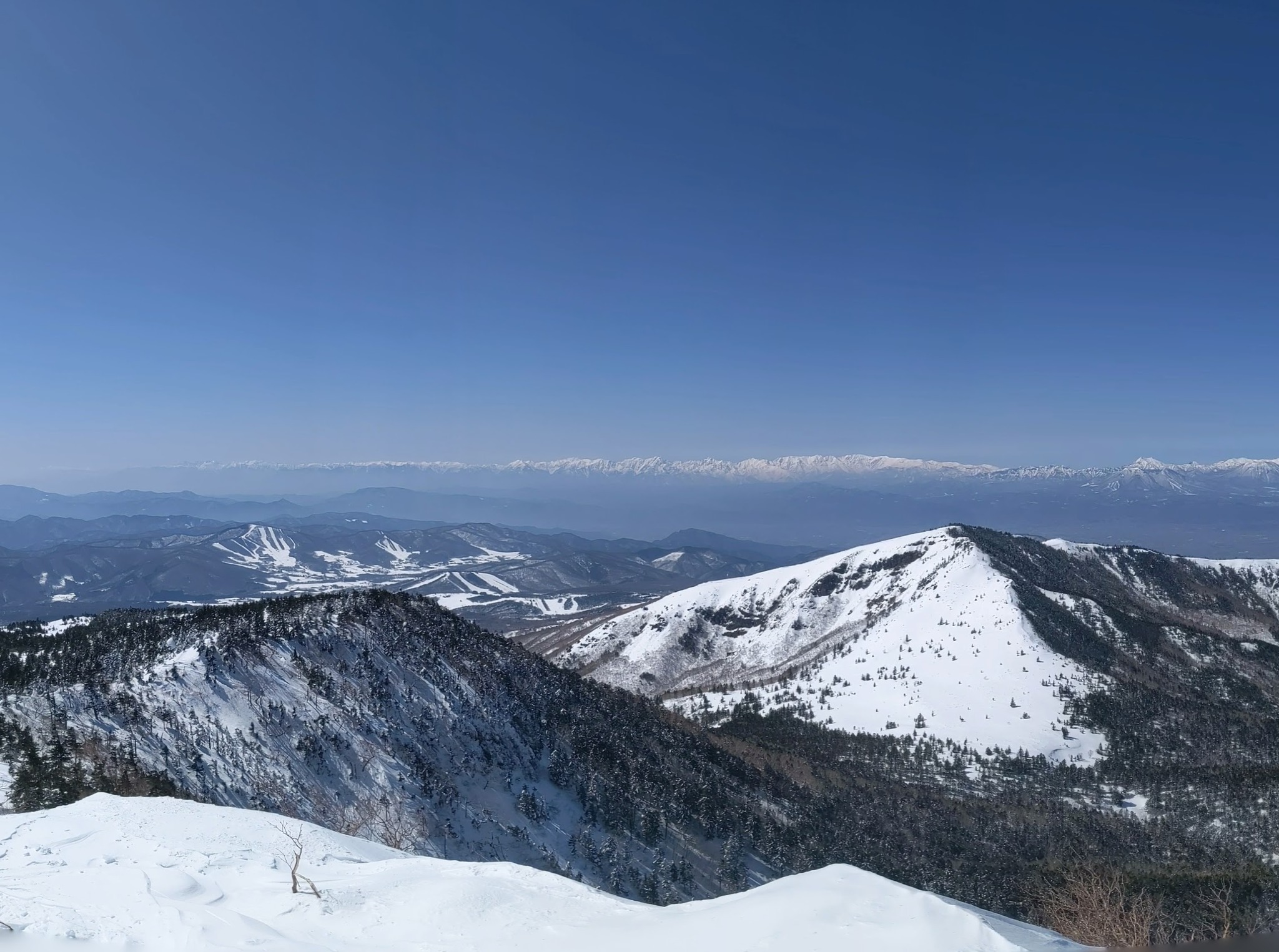 3/16土曜日、山の講習会雪山編で長野群馬県境の四阿山に行ってきました